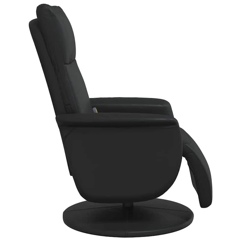 vidaXL Massage Recliner Chair Black Faux leather, plywood, metal Single