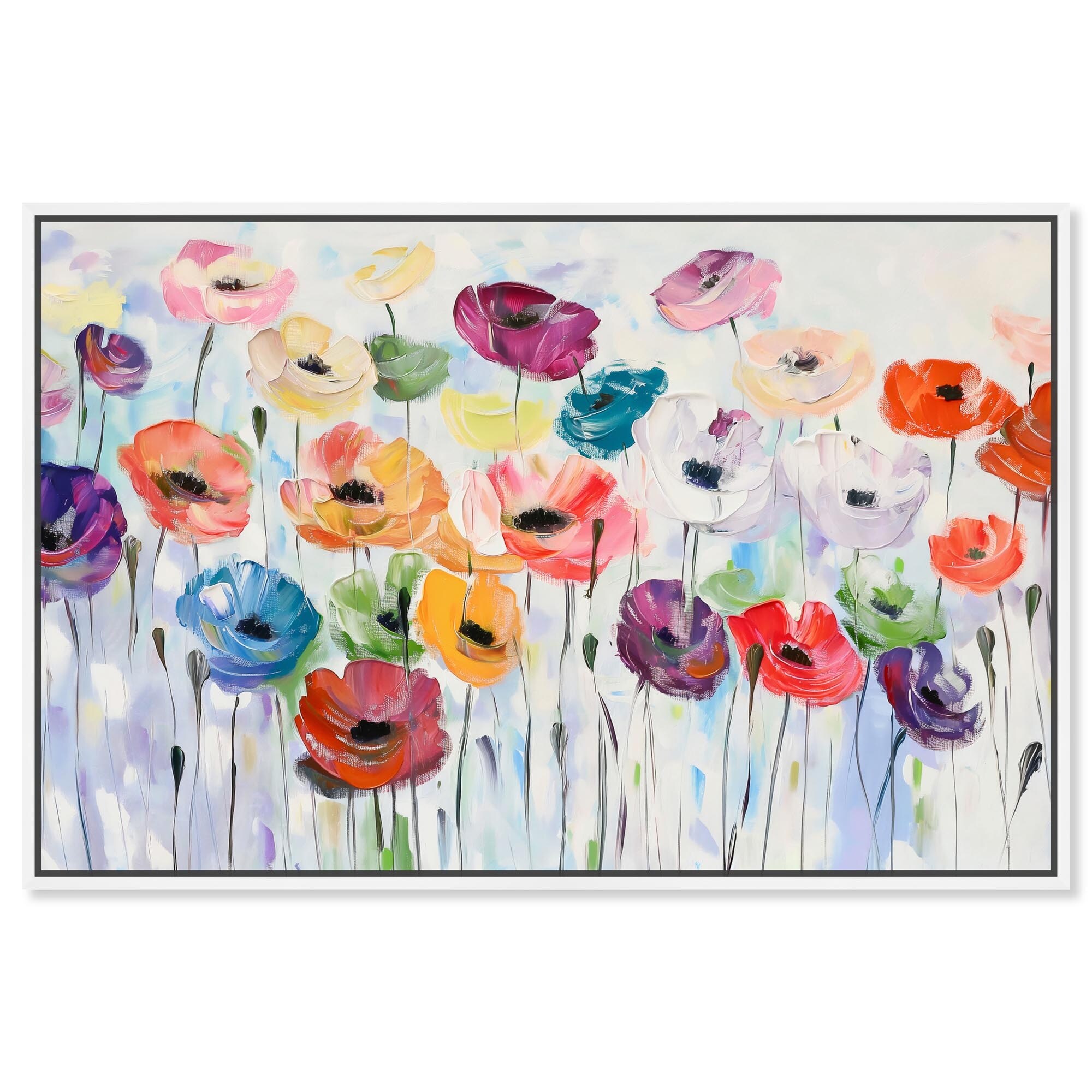 Summer Blooms I Canvas Soft Floral Art by Art Remedy