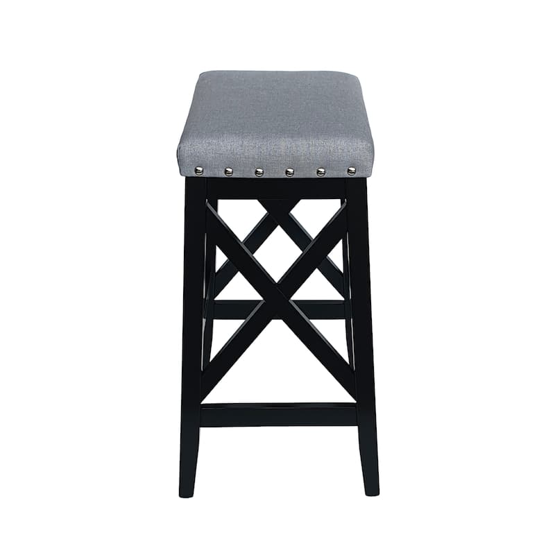 Saddle barstool set of 2