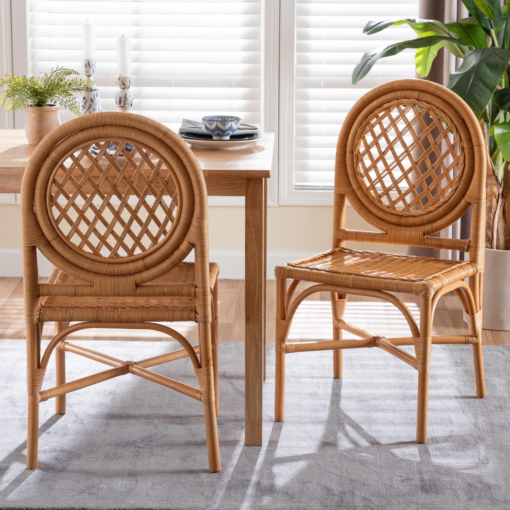 Wooden Chair Round Back Accent Chair Oxford Round Back Rattan