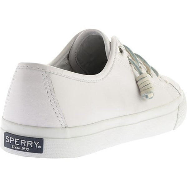 sperry women's white leather sneakers