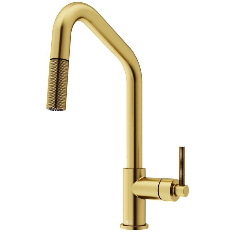 Vigo VG02038 Utopia 1.8 GPM 15" H Single Handle Single Hole Kitchen - Matte Brushed Gold