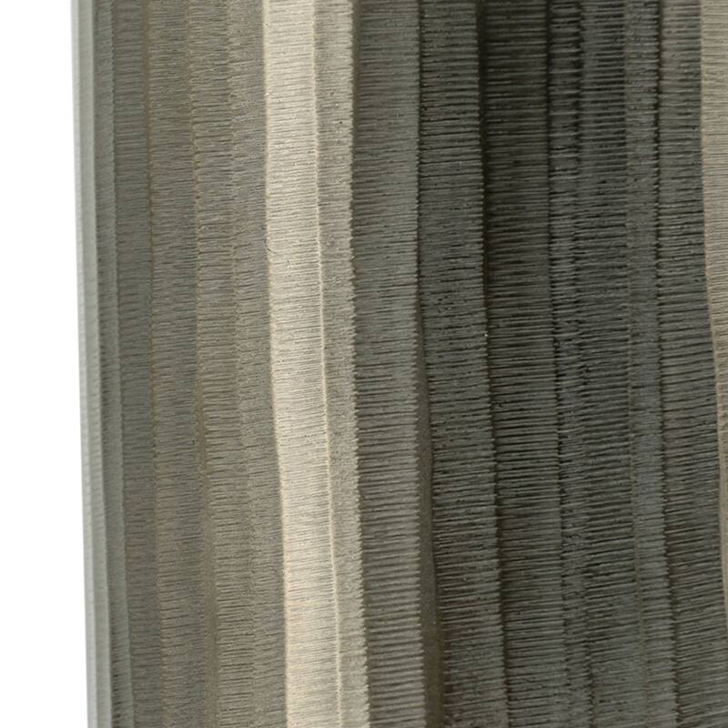 7x7x17" Layered Chisel Aluminum Vase Modern Metallic Finish Home Decor