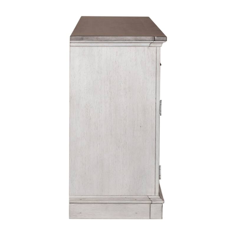 Ocean Isle Antique White 72 Inch Entertainment TV Stand