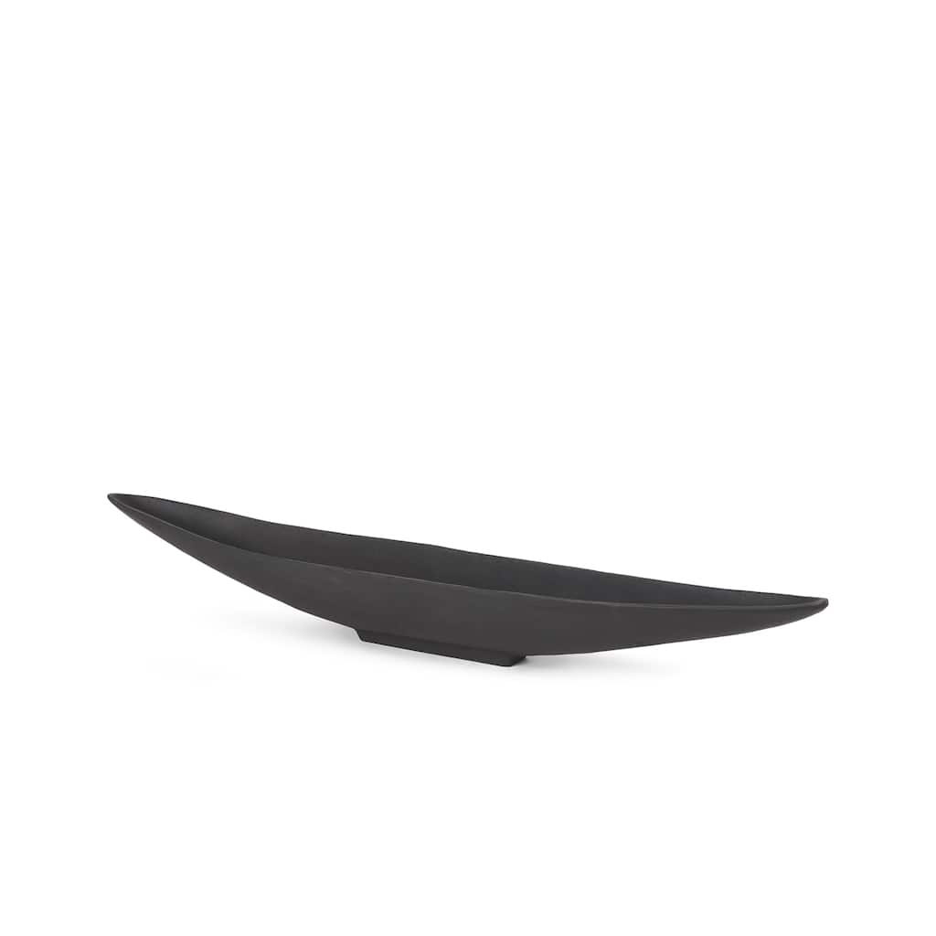 Piero Small Matte Black Metal Decorative Bowl