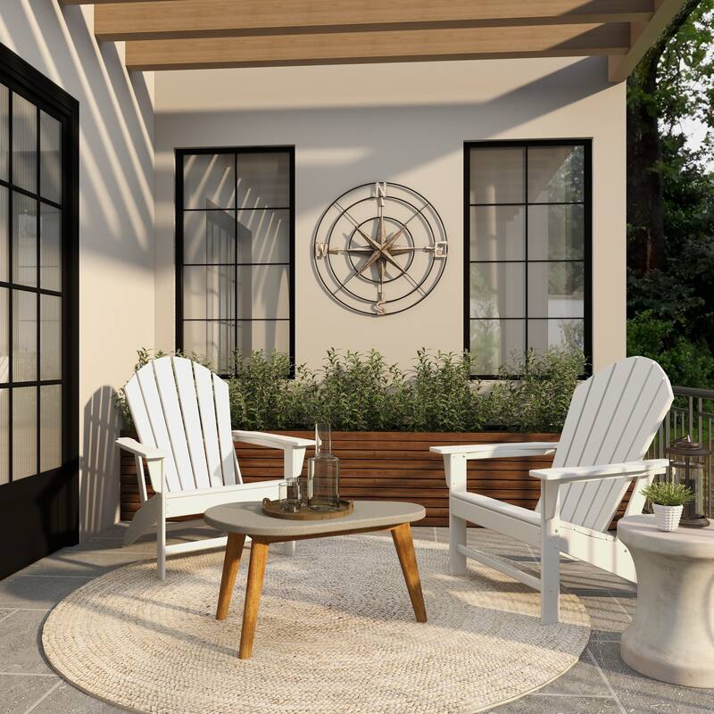 Gray Metal Indoor Outdoor Compass Home Wall Decor with Distressed Copper Like Finish