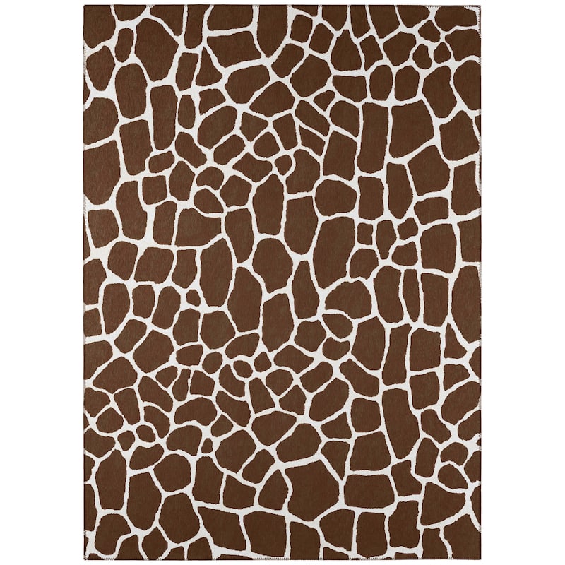 Addison Safari Giraffe Animal Print Area Rug