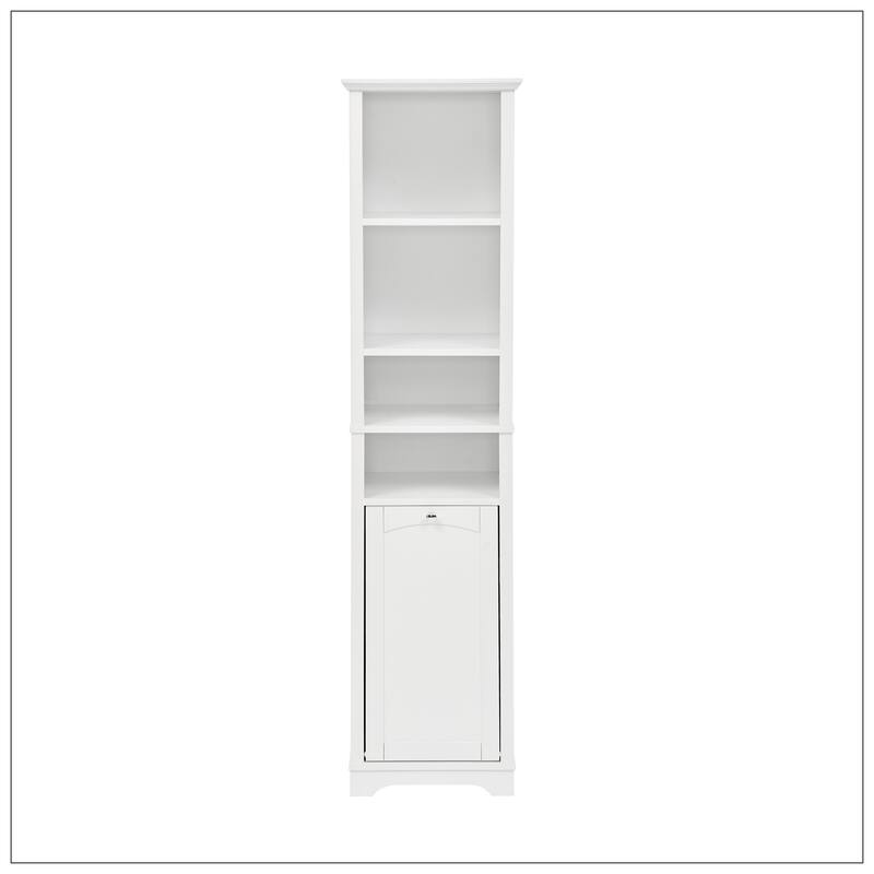 64" Tall Bathroom Storage Cabinet for Small Space