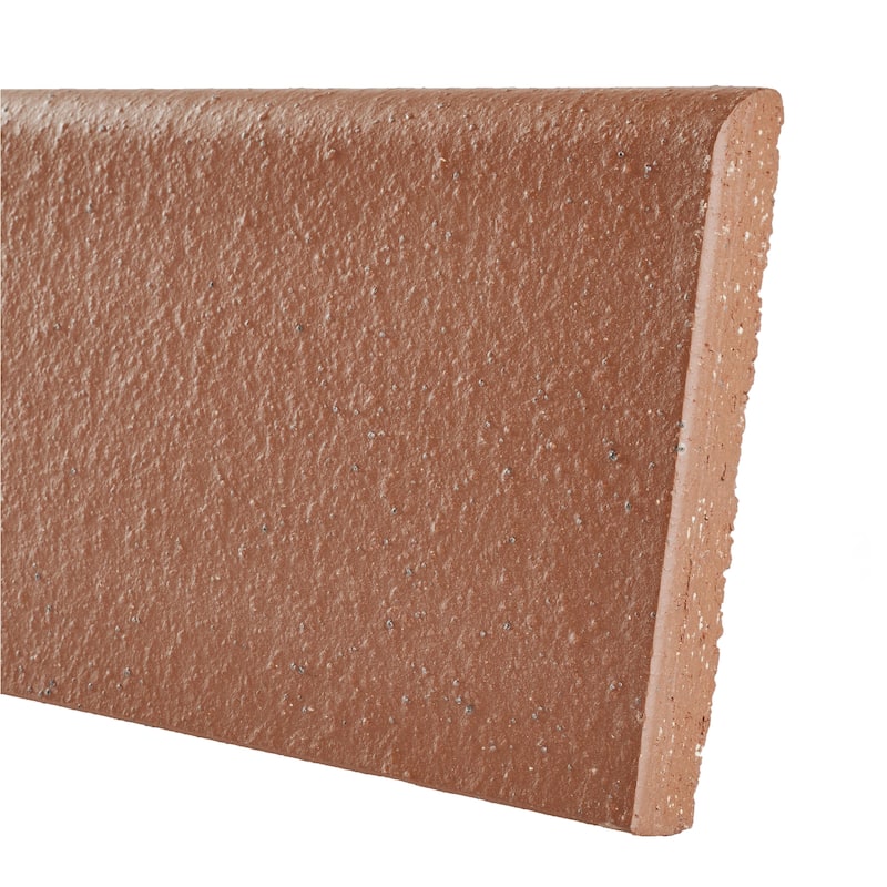 Merola Tile Lincoln Quarry Bullnose Mayflower Red 3-5/8" x 7-5/8" Ceramic Floor and Wall Trim