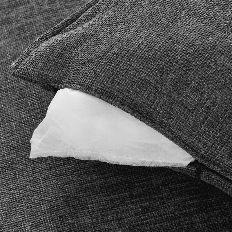 Symmetrical U-shaped Chaise Sectional Sofa with 4 Deep Seat Couch and 2 Ottomans, Double Layer Seat Cushions Chenille Sofa