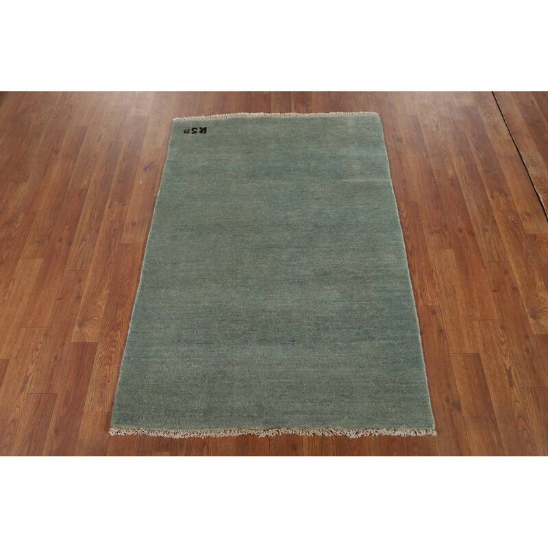 Gabbeh Modern Foyer Rug Handmade Bedroom Wool Carpet - 2'9"x 3'11"