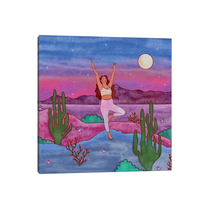 iCanvas "Yoga In The Desert IV" by Olivia Burki Canvas Print