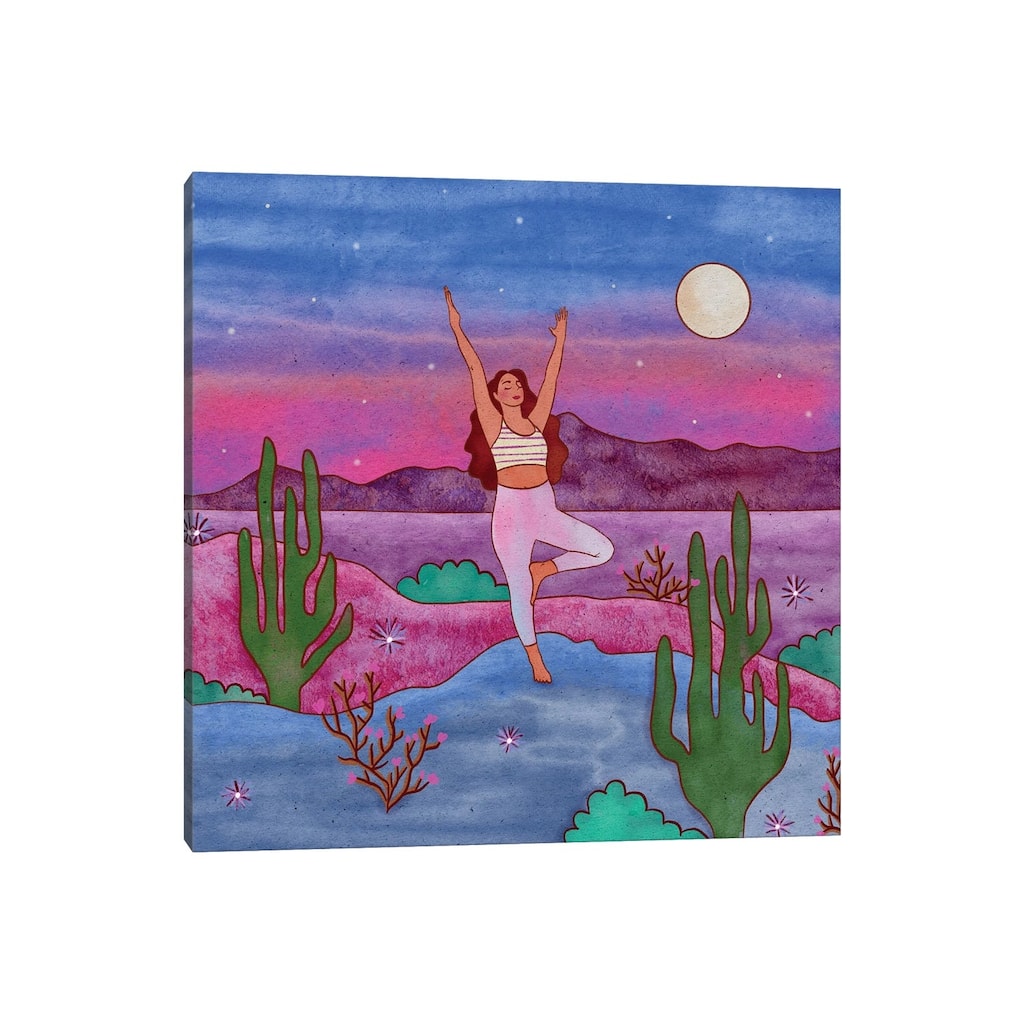 iCanvas "Yoga In The Desert IV" by Olivia Burki Canvas Print