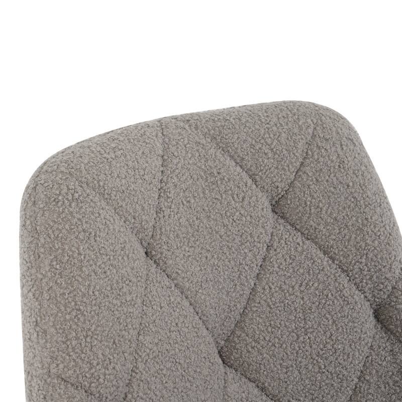 Modern Teddy Fabric Home Office Chair with Metal Legs-Set of 1-Lift Adjustment (3 Colors）