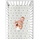 preview thumbnail 4 of 4, White Sage Boho Tribal Mudcloth Boy Girl Fitted Crib Sheet - Green Woodland Bohemian Southwest Geometric Arrow Gender Neutral