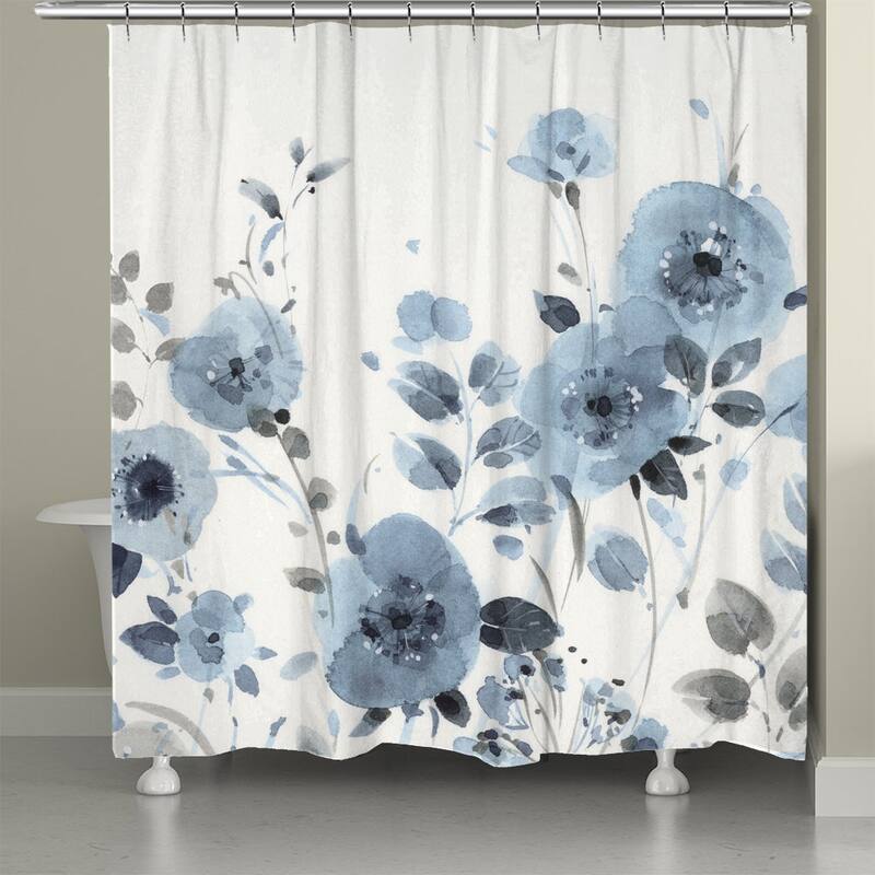 Laural Home Dancing Flowers Shower Curtain 71x72
