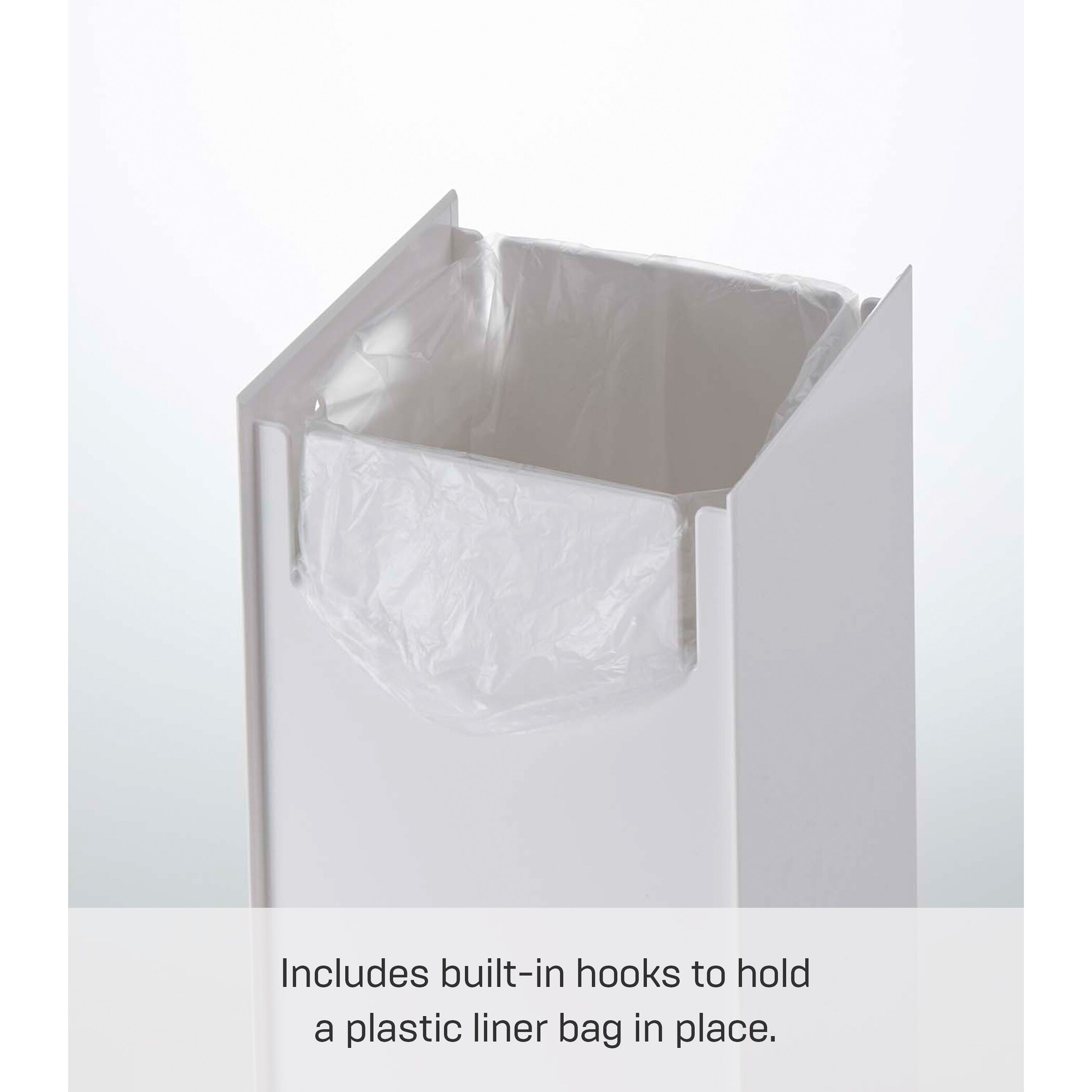 Yamazaki Home Trash Can - Two Styles, ABS Plastic, Short, 2.4
