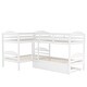 preview thumbnail 7 of 43, Twin L-Shaped Bunk bed with Trundle and Full-length Guardrail
