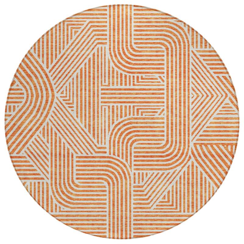 HomeRoots Abstract Transitional Rectangle Outdoor Rug
