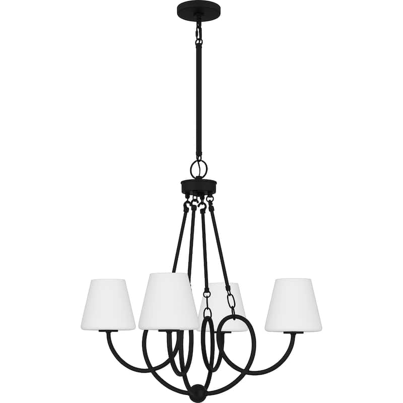 Atkins 4-Light Matte Black Chandelier