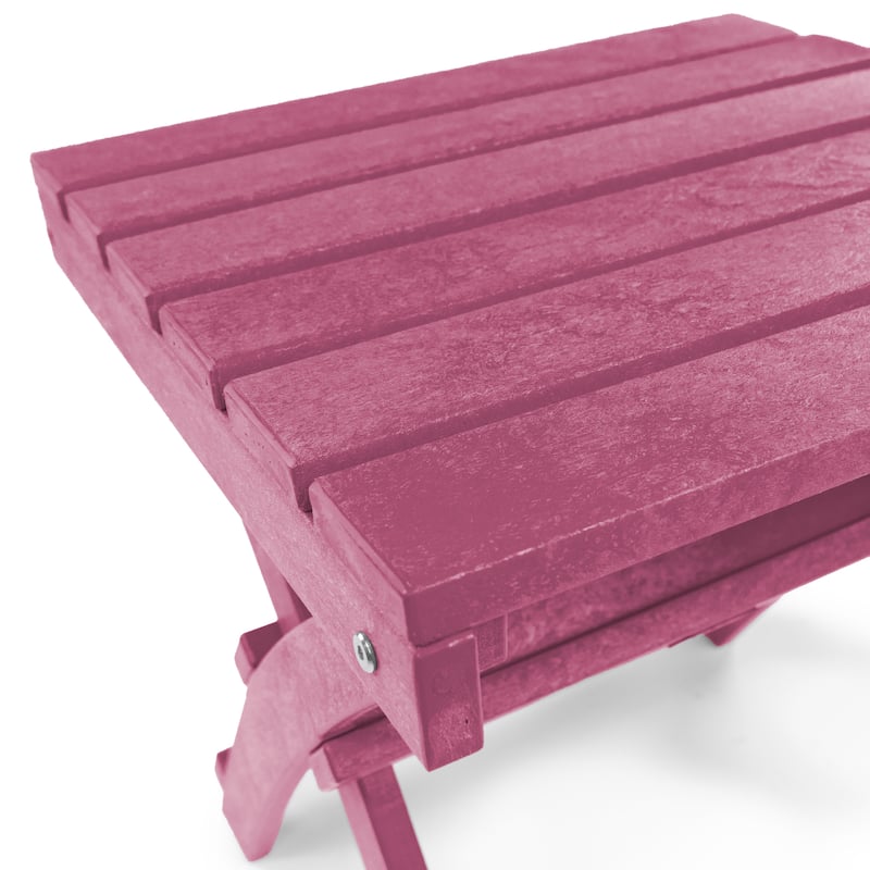 Santorini Fully Assembled All-Weather Recycled HDPE Outdoor Folding Side Table