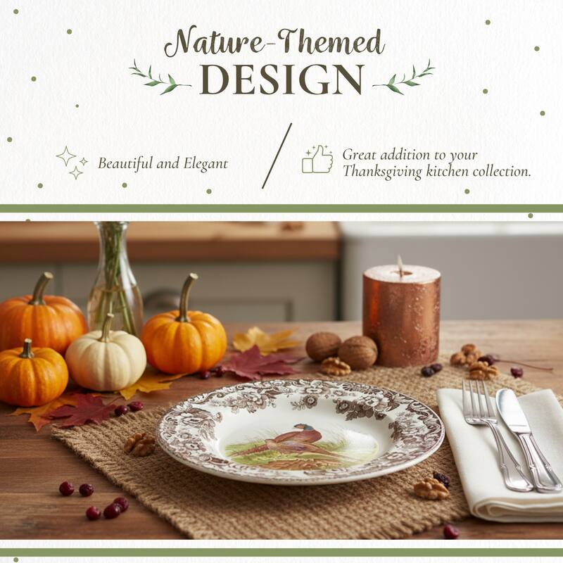 Spode Woodland Dinner Plate Birds Motif - 10.5