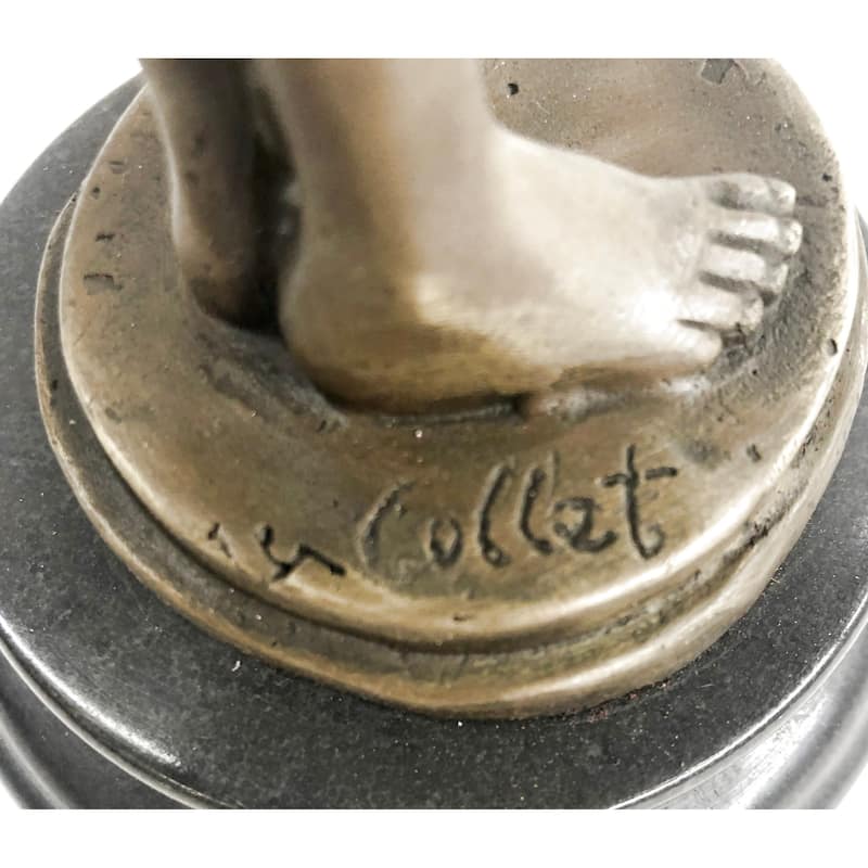 Pretty Pure 100 Percent Solid Bronze Female Clical Portrait Sculpture Figurine Deal