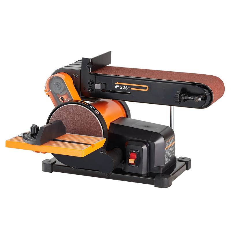 Belt Sander Induction Motor Cast Aluminum Worktable for Woodworking, Metalworking