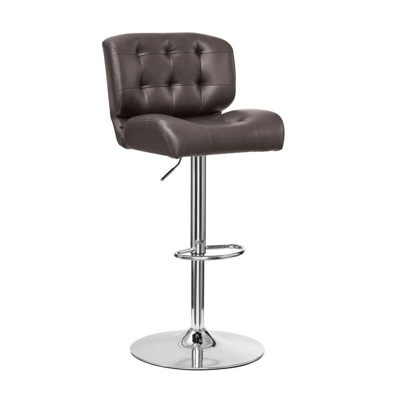 Reilly Adjustable Faux Leather Barstool