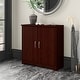 preview thumbnail 51 of 89, Cabot Small Entryway Cabinet with Doors by Bush Furniture Harvest Cherry