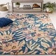 preview thumbnail 6 of 71, SAFAVIEH Handmade Blossom Jetchka French Country Floral Wool Rug 8' x 10' - Blue/Plum - Rectangle