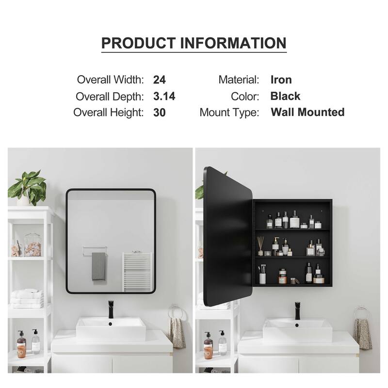 Surface Mount Medicine Cabinet with Mirror