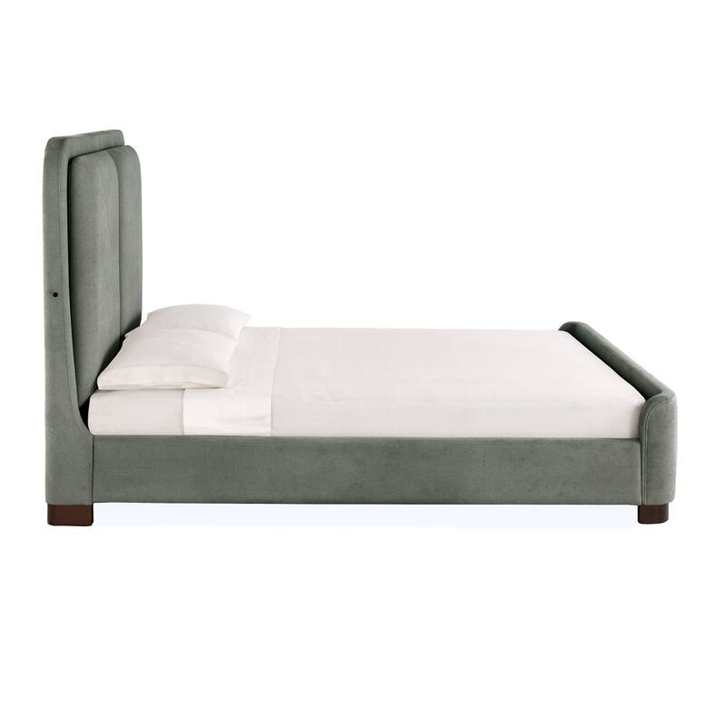 Noe Fabric Upholstered LED Platform Bed by iNSPIRE Q Modern