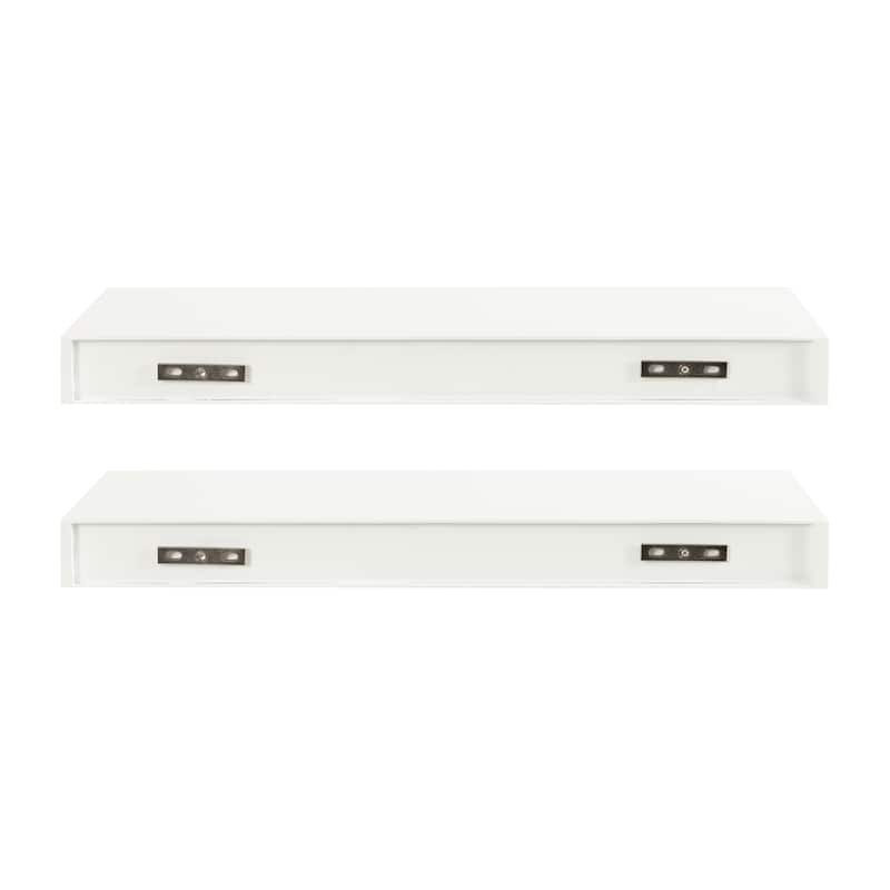 Kate and Laurel Havlock Wood Shelf Set