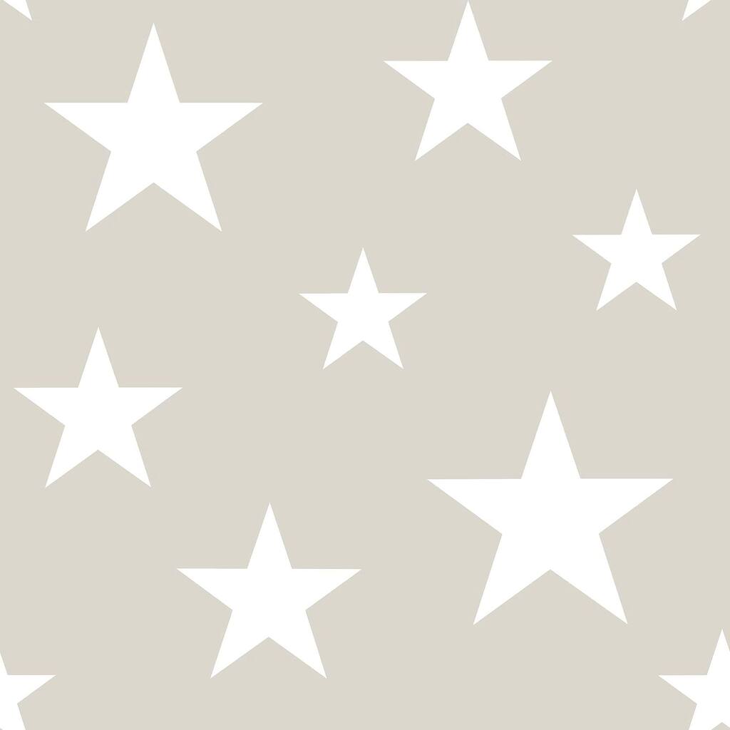 Chesapeake Amira Taupe Stars Wallpaper - 20.9 x 396 x 0.025