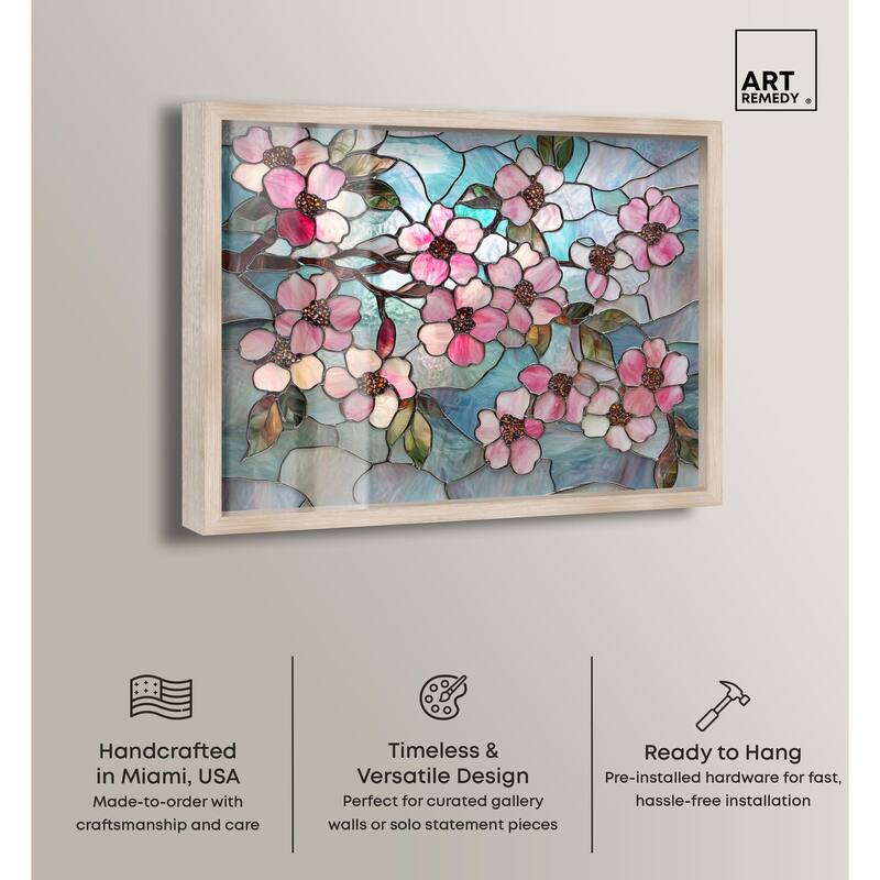 Shimmering Spring Blossoms II Shadowbox by Art Remedy