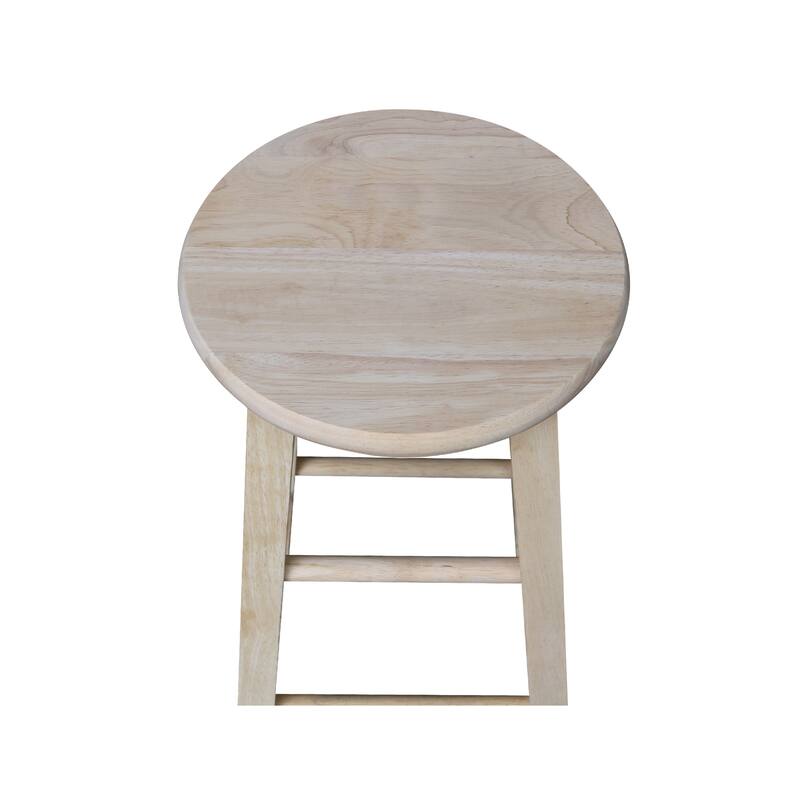 International Concepts Unfinished Round Top Stool