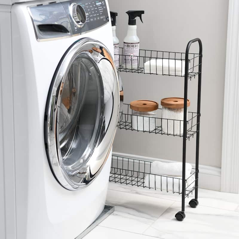 Household Essentials 3 Shelf Storage Cart with Wheels