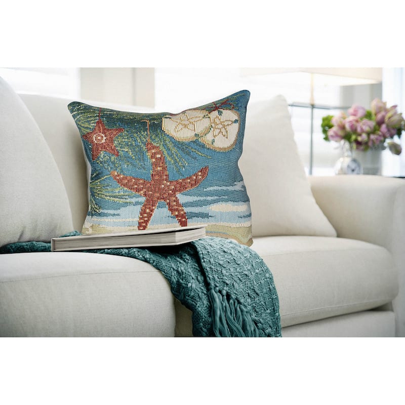 Liora Manne Marina Coastal Ornaments Indoor/Outdoor Pillow