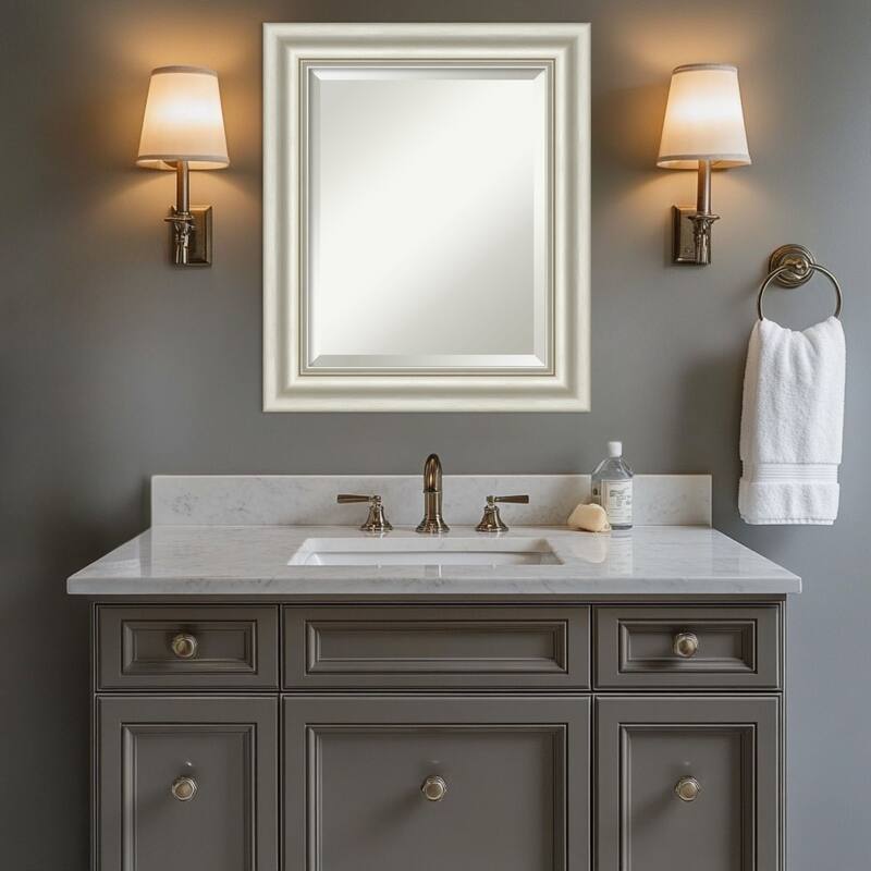 Sophia Beveled Framed Bathroom Vanity Wall Mirror