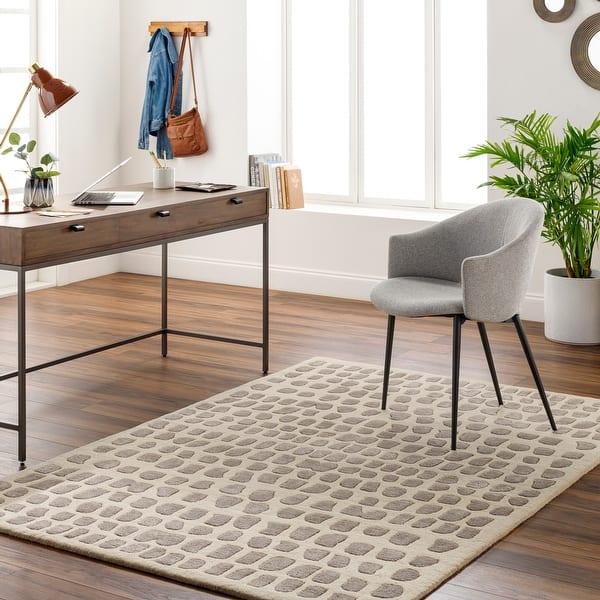 slide 2 of 6, Jermaine Modern & Contemporary Area Rug Taupe/Charcoal - 2' x 3'