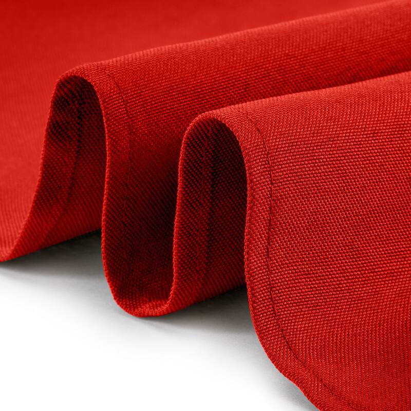 90 x 156in 10pk Rectangular Polyester Tablecloths Red