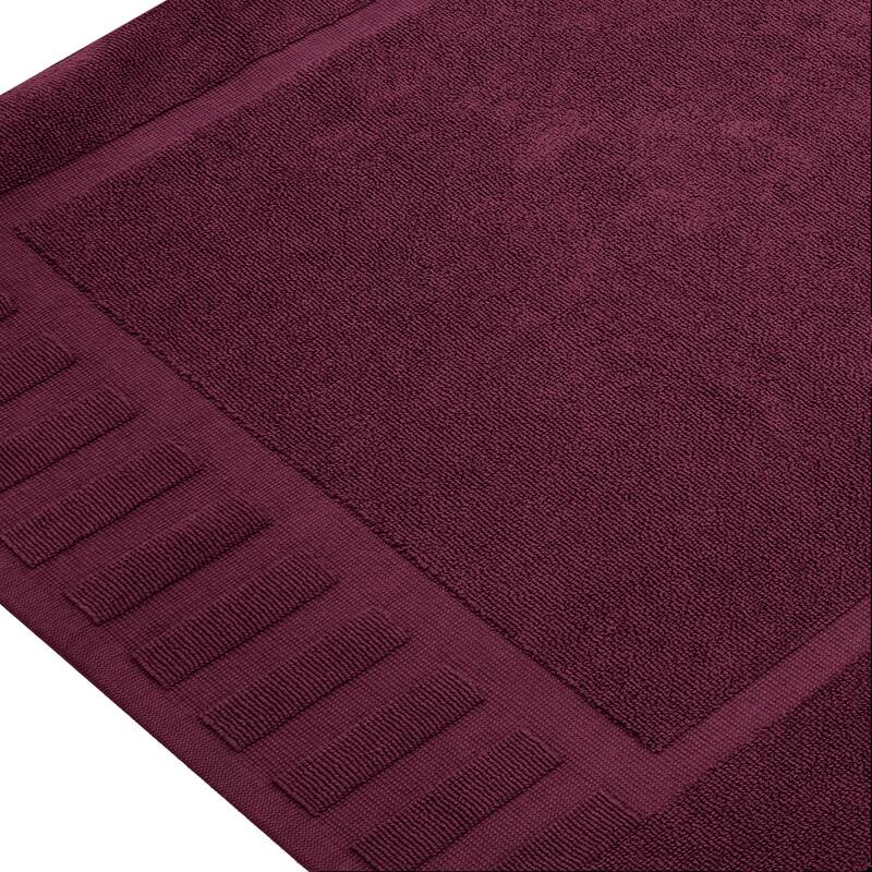 White Classic Luxury Cotton Bath Mat 22x34 Set of 2
