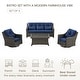 preview thumbnail 82 of 105, Murphy Outdoor Wicker Patio Outdoor Sofa Swivel Chair Coffee Table