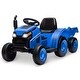 preview thumbnail 19 of 22, Kids Ride on Tractor with Trailer Blue