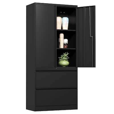 Steel File Cabinets with 2 Drawers for Home Office Warehouse Garage - N/A