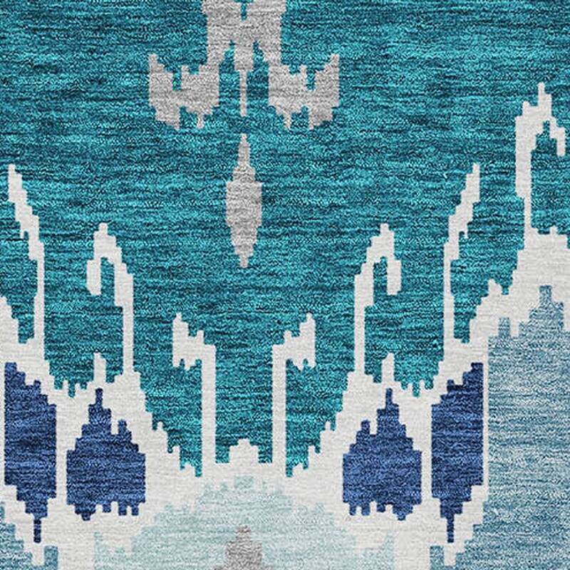 HomeRoots Ikat Transitional Rectangle Outdoor Rug