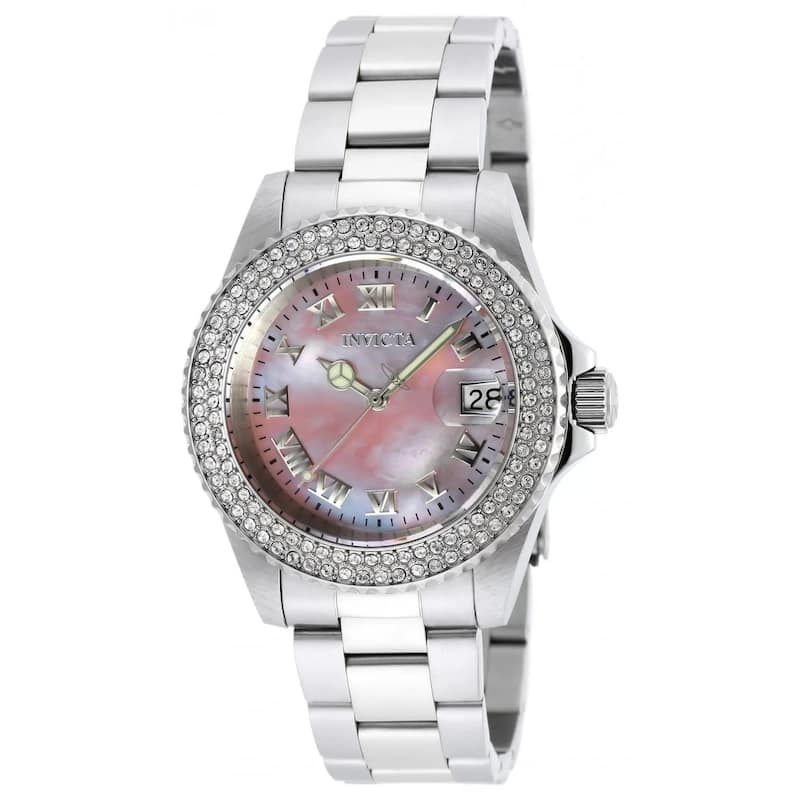Invicta Women's 19874 Angel Quartz 3 Hand Light Pink Dial Watch