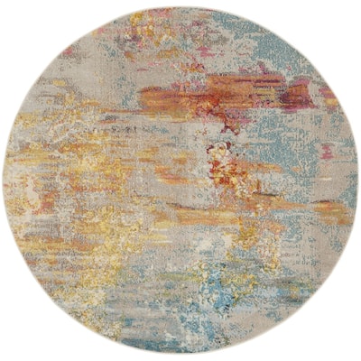 Power Loomed Geometric Abstract Area Rug - 10' Round