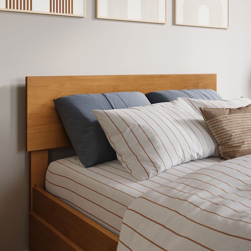 AFI Orlando Platform Bed with Footboard & Twin XL Trundle